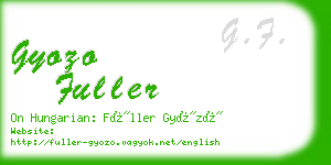 gyozo fuller business card